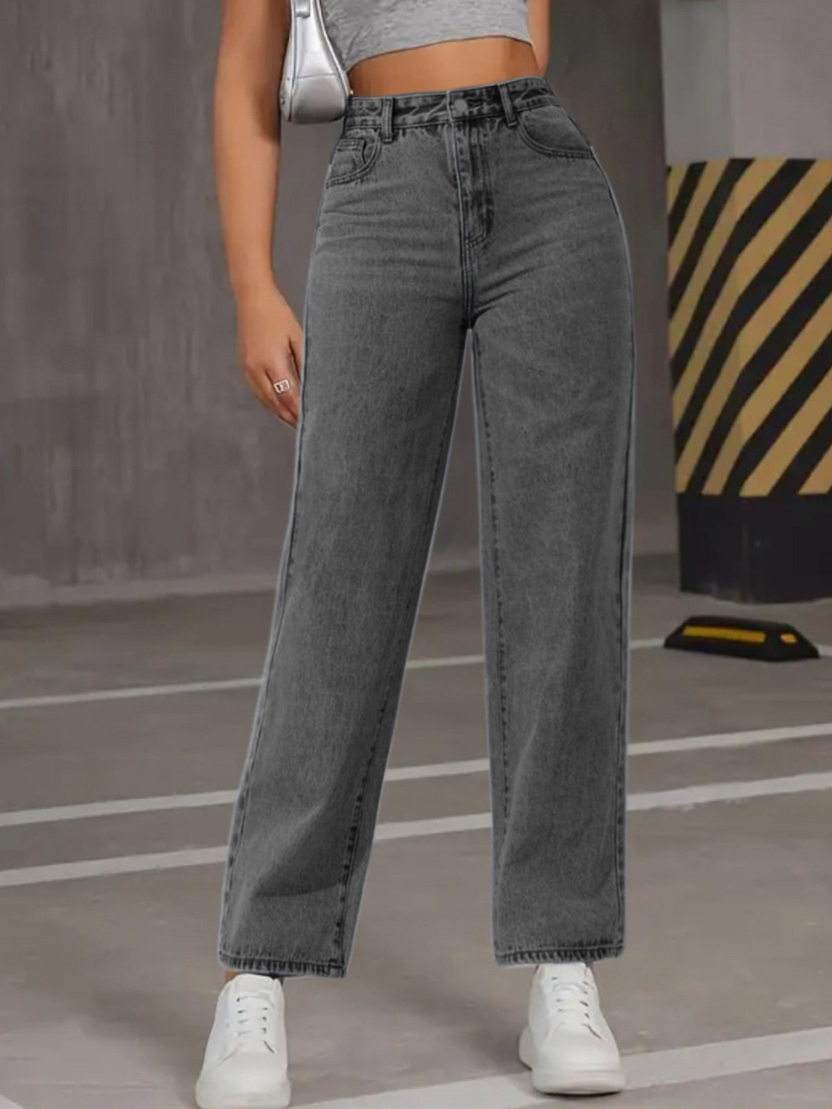 26 Cross-Border Amazon Women's New Arrivals Casual Fashion Trendy High-Waisted Solid Color Slim-Fit Jeans for Women European and American Style