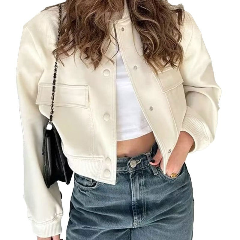Coat Spring and Autumn Independent Station European and American Women's New Temperament Commuter Solid Color Women's Jacket Cross-border Foreign Trade
