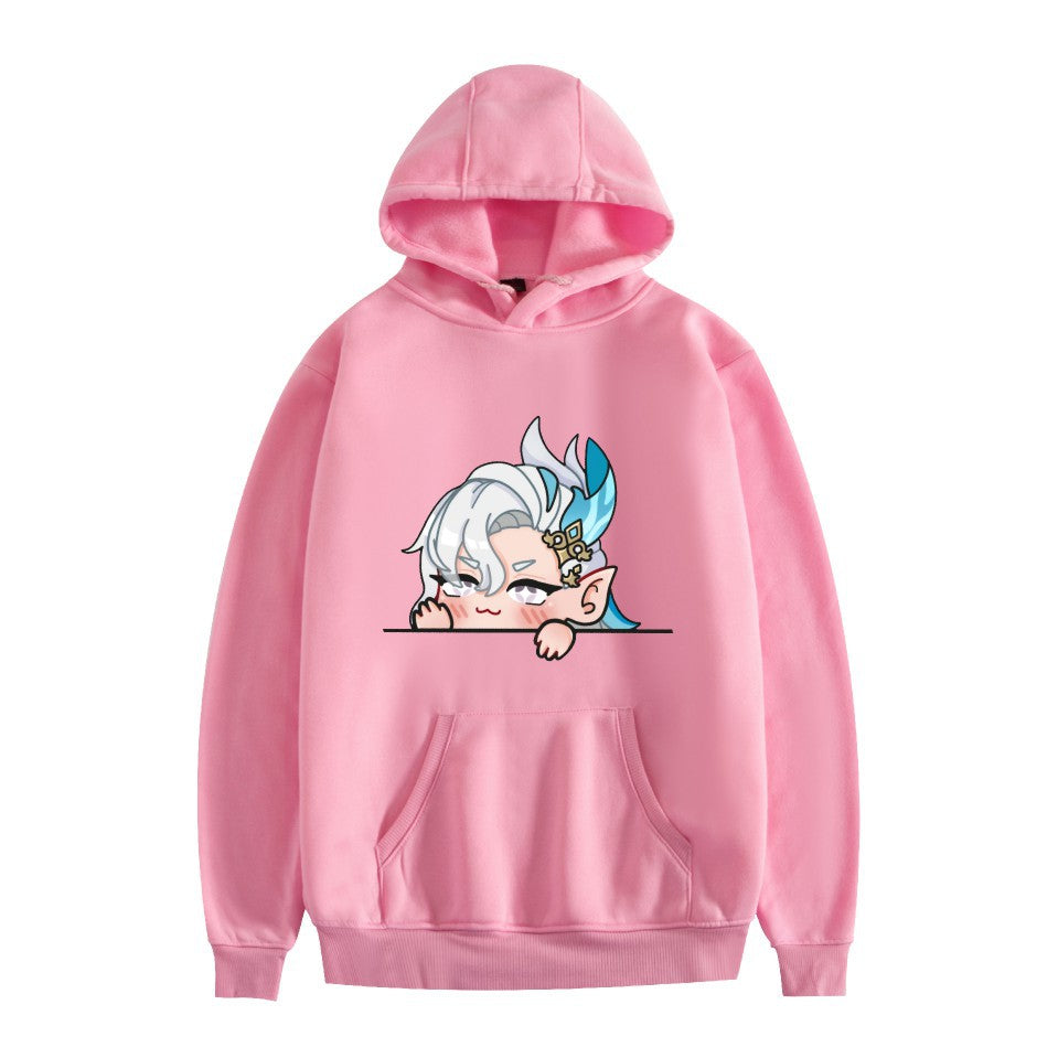 New Anime two-dimensional printed hoodie loose casual men's and women's trendy autumn and winter cross-border sweater Hoodies