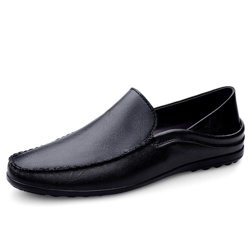 2026 Spring Men's Loafers Genuine Leather Men's Casual Shoes Large Size Breathable Shoes for Men