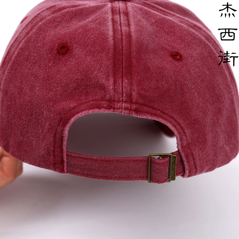 Men's and Women's Hats Retro Baseball Caps Korean Style Washed Denim Dressed Caps Spring and Autumn Casual Sunshade Caps Trendy Men's