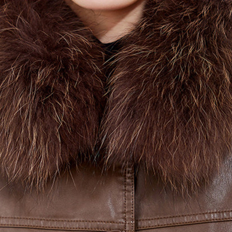 This Year's Popular Leather Jacket for Women 2024 New Short Autumn and Winter Thickeneded Elegant Pu Leather Jacket Top