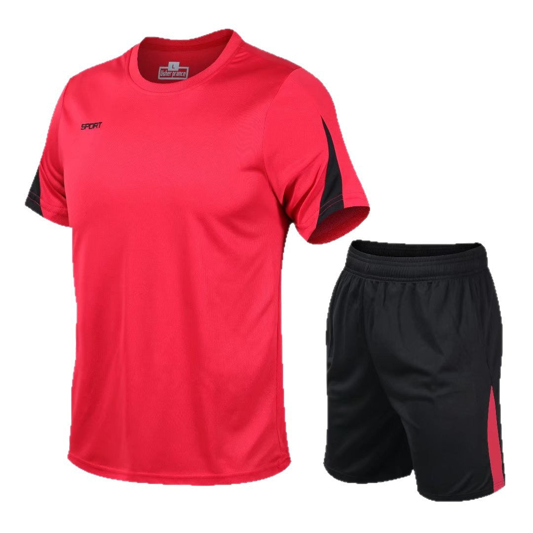 1906 Short Sleeve Suit Running Clothes Men's and Women's Sportswear Training Clothes Mountain Climbing Casual Side Pocket M-5XL