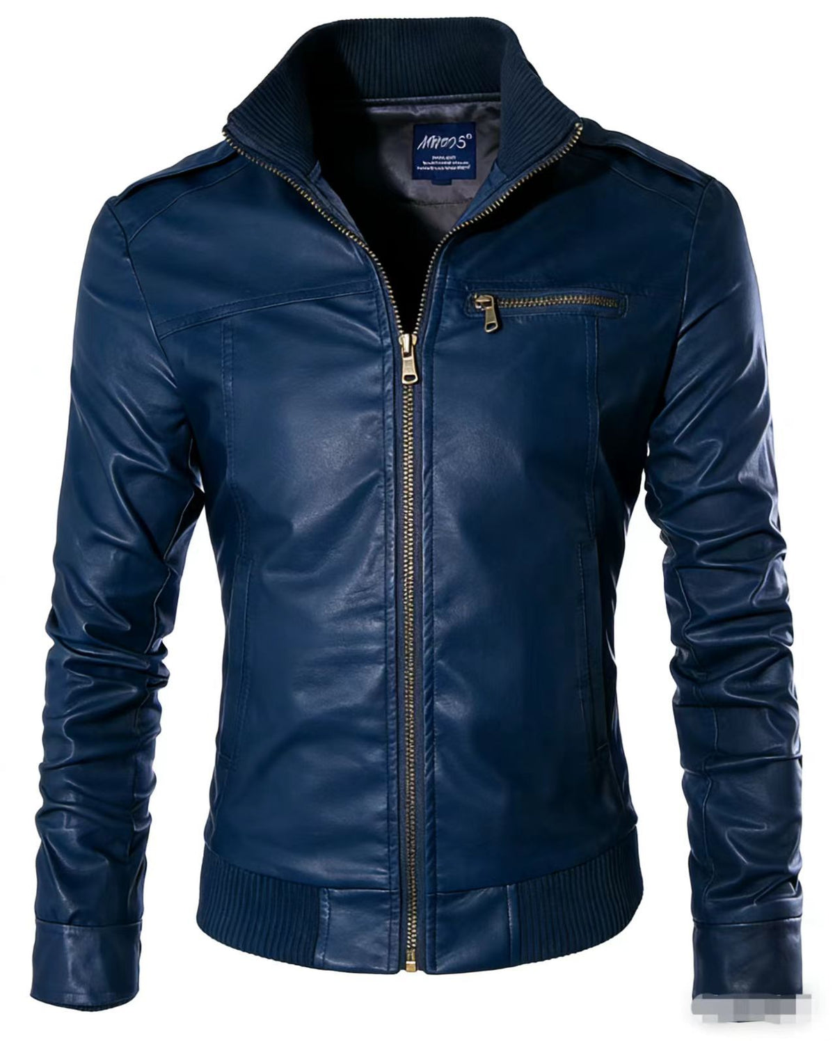 Wholesale Men's Motorcycle Leather Jackets for Foreign Trade, 2023 Spring, Autumn, and Winter New Leather Coats, Korean Style Slim-Fit Men's Leather Jackets