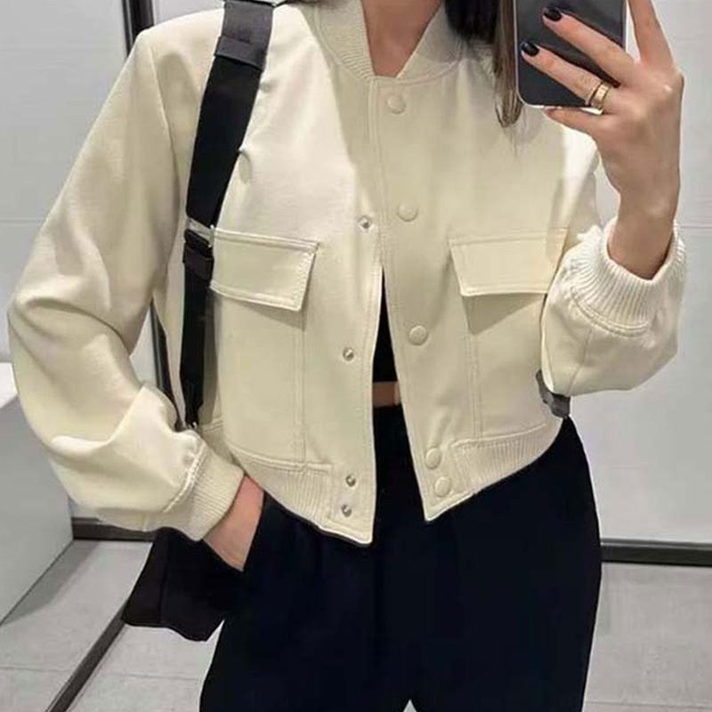 Coat Spring and Autumn Independent Station European and American Women's New Temperament Commuter Solid Color Women's Jacket Cross-border Foreign Trade