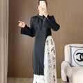 New Chinoiserie Tops for Women, Retro National Style Women's Clothing, Spring New Asymmetrical Pleated T-Shirts, Women's T-Shirts, Long-Sleeved Shirts