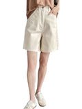 Summer New High-Waisted Loose Jeans for Women, Plus Size, Flattering, Versatile Mid-Length Wide-Leg Shorts
