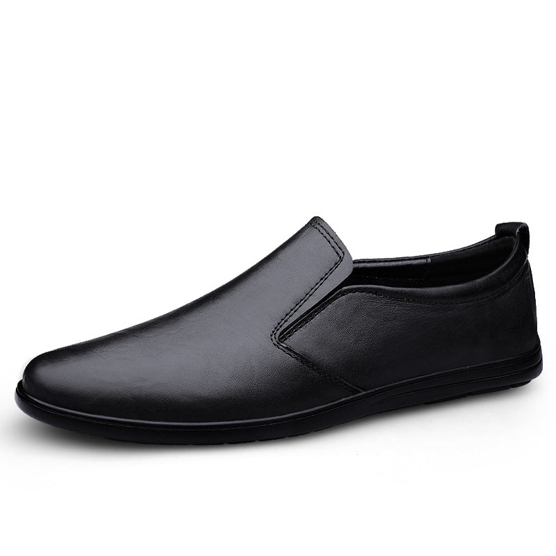 Summer New Soft Leather Beanie Shoes, Business Men's Casual Leather Shoes, Men's Shoes, Douyin Dropshipping Popular Men's Loafers