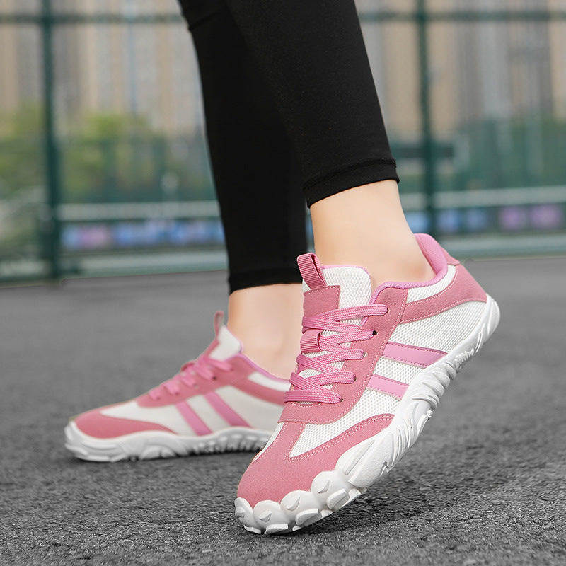 Factory Outlet Flying Woven Wide Shoe Last Barefoot Shoes Soft Sole Non-slip Indoor Fitness Shoes Couple Flat Foot Sports Casual Shoes