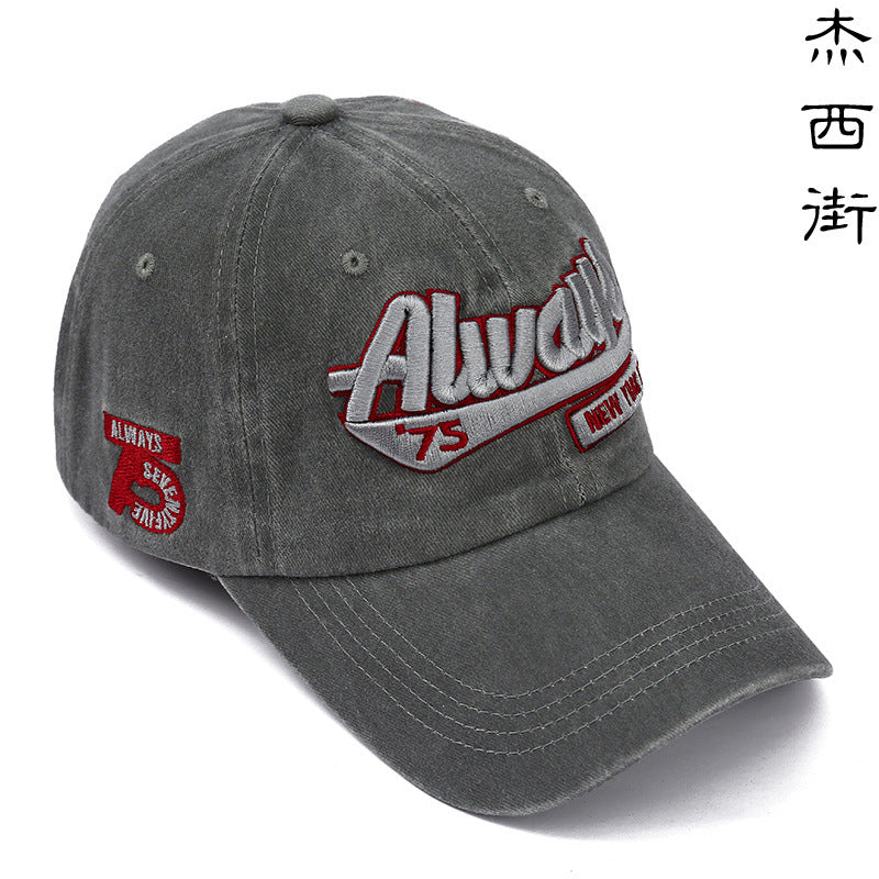 Men's and Women's Hats Retro Baseball Caps Korean Style Washed Denim Dressed Caps Spring and Autumn Casual Sunshade Caps Trendy Men's