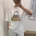 American Retro White Short-Sleeved T-Shirt for Women New Design Niche Summer Loose Cotton Top White T-Shirt
