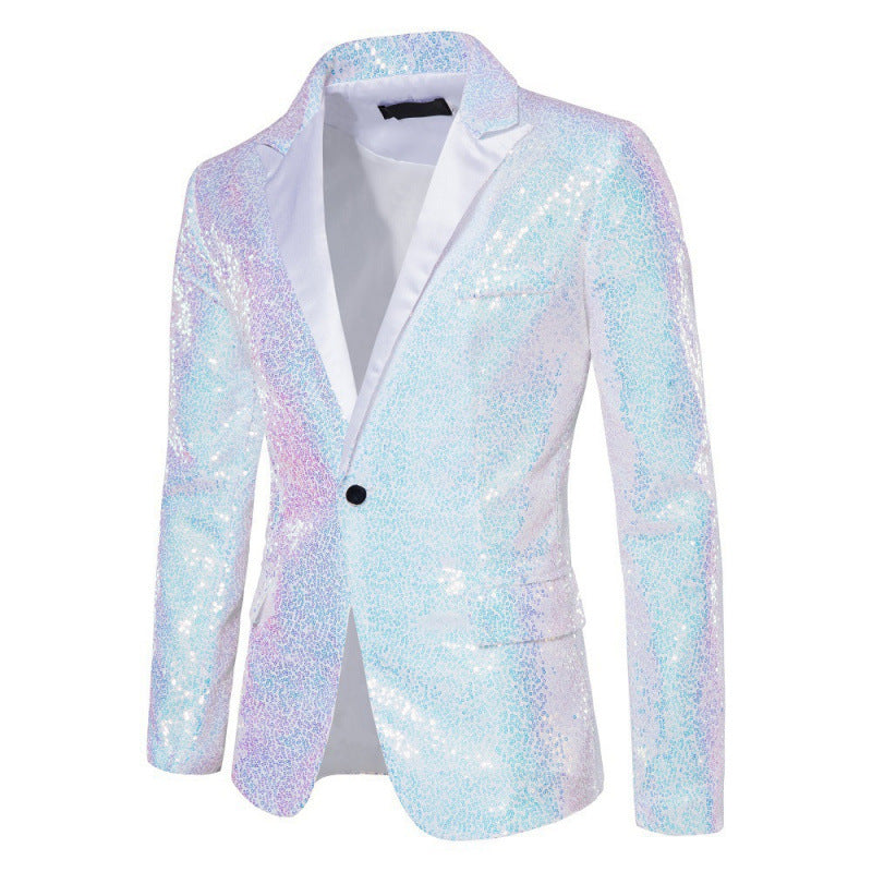 European and American Performance Suits, Gold Sequin Suits, Korean Suits, Nightclub Men's Clothing, Host Emcee Studio Jackets