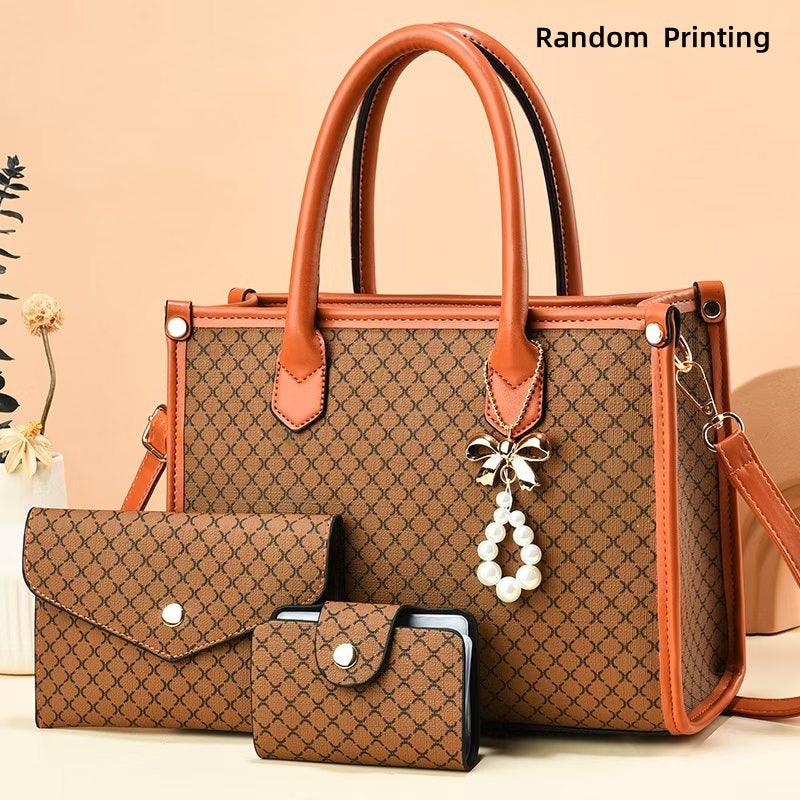 Women's Bag 2025 New Versatile Large-Capacity Handbag High-End Western Style Middle-Aged Mother Bag Women's Shoulder Crossbody Bag