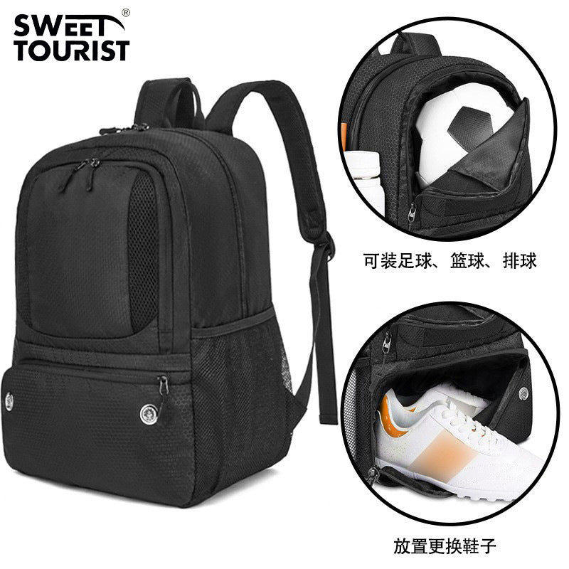 Spot New Shoulder Football Pattern Football Bag with Ball Holder Waterproof Sports Equipment Bag Suitable for Basketball Volleyball Bag