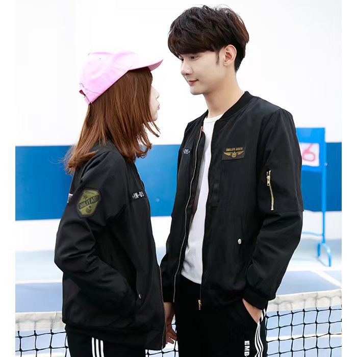New Couple Coat Men's Trendy Baseball Suit Coat Women's Spring and Autumn Thin Loose Bomber Jacket Coat Overalls