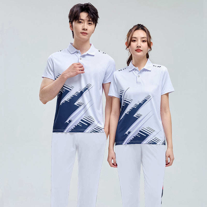 Sportswear suit Men's and Women's Summer Thin Quick-drying Short-sleeved Trousers Couple's Class Clothes plus size Group Aerobics Clothing