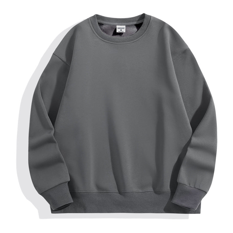 500g Imitation Cashmere Off-Shoulder Sweatshirt Custom Work Clothes Cultural Shirt Round Neck Hoodie Jacket with Logo Printed