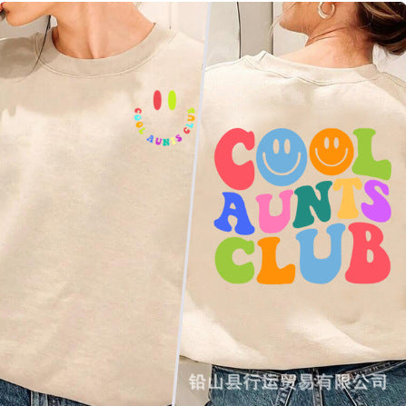 Fashionable Long-Sleeved Sweatshirt for Women 2023 Autumn and Winter New Loose Popular Sweatshirt Letter Printed Round Neck Sweatshirt for Women