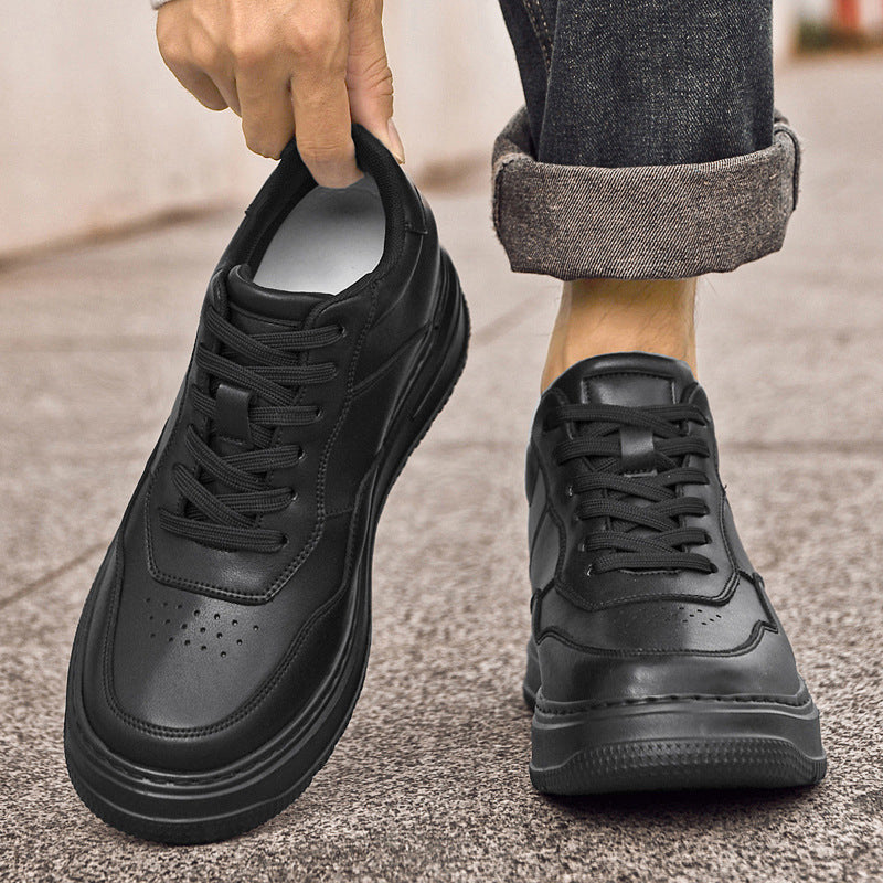 Spring Invisible Inner Height Increase 8cm Men's Shoes Breathable Sports Shoes Trendyy Height Increasing Shoes White Shoes Casual Versatile Sneakers