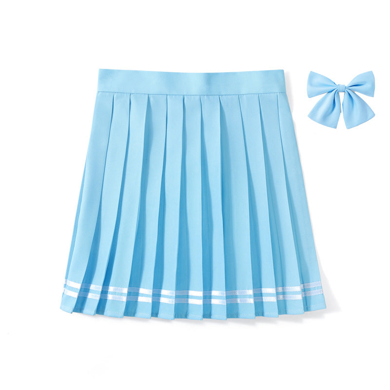 High Waist Pleated Skirt Pleated Skirt Class Uniform Performance Chorus Men and Women Short Skirt