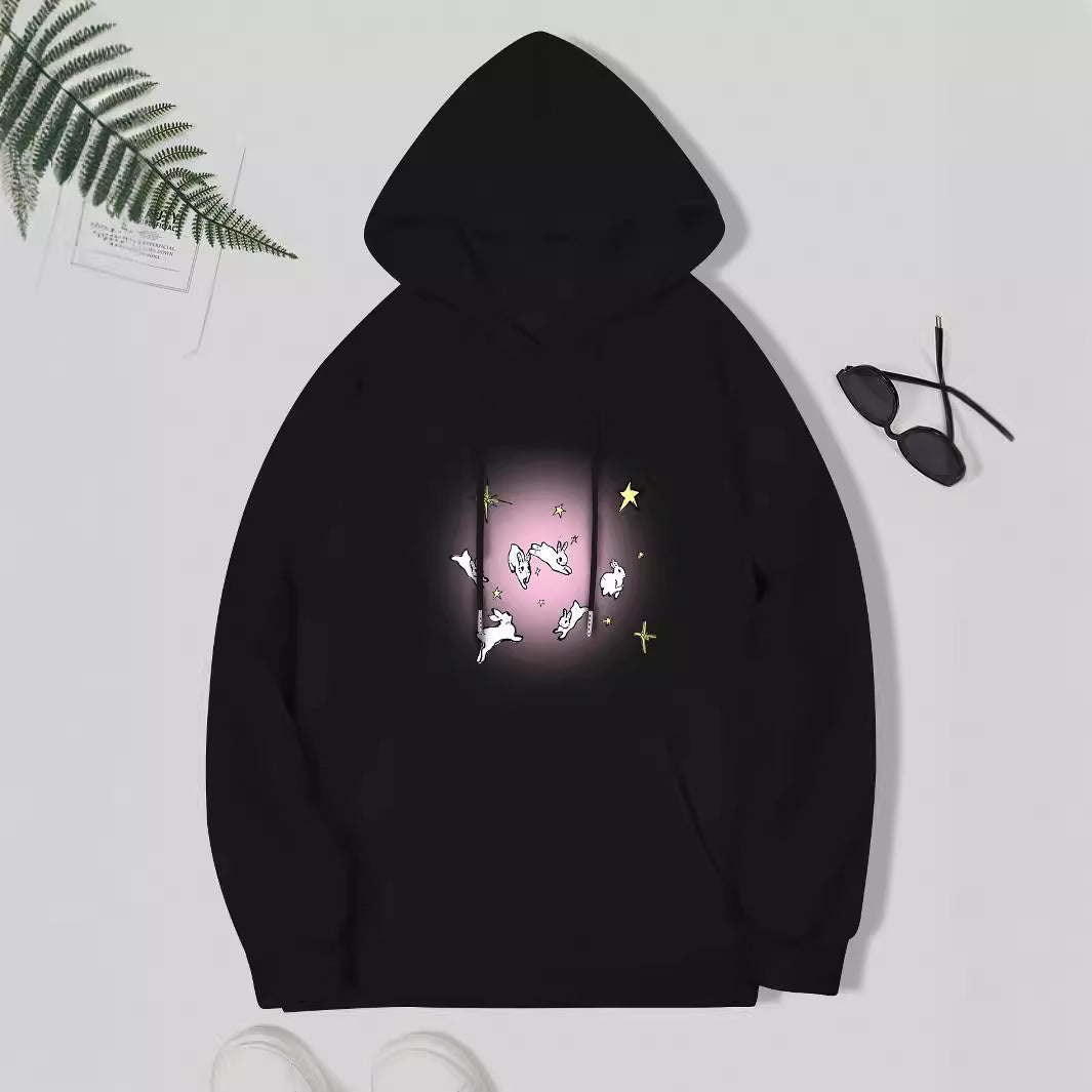 Fashion Joker Hoodie College Style Cute Cartoon Print