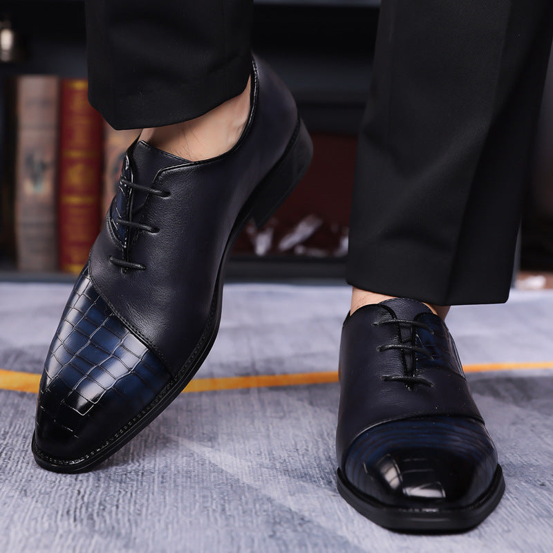 British Men's Business Formal Casual Leather Shoes Pointed Toe European and American Trendy Shoes for Men