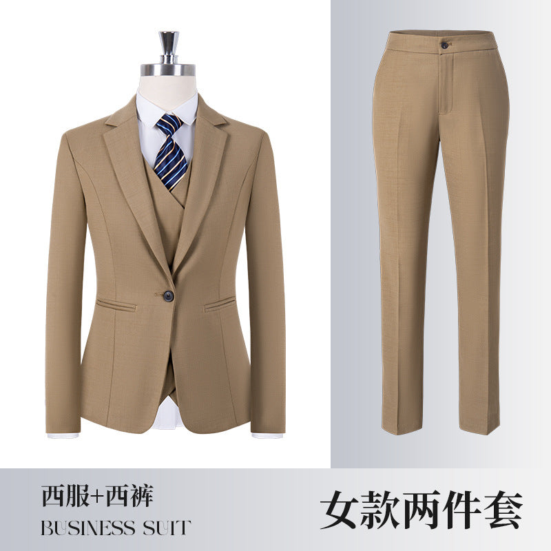 High-End Women's Suit Black Women's Suit Business Formal Gray Professional Women's Pants Suit Blue Haze Blue