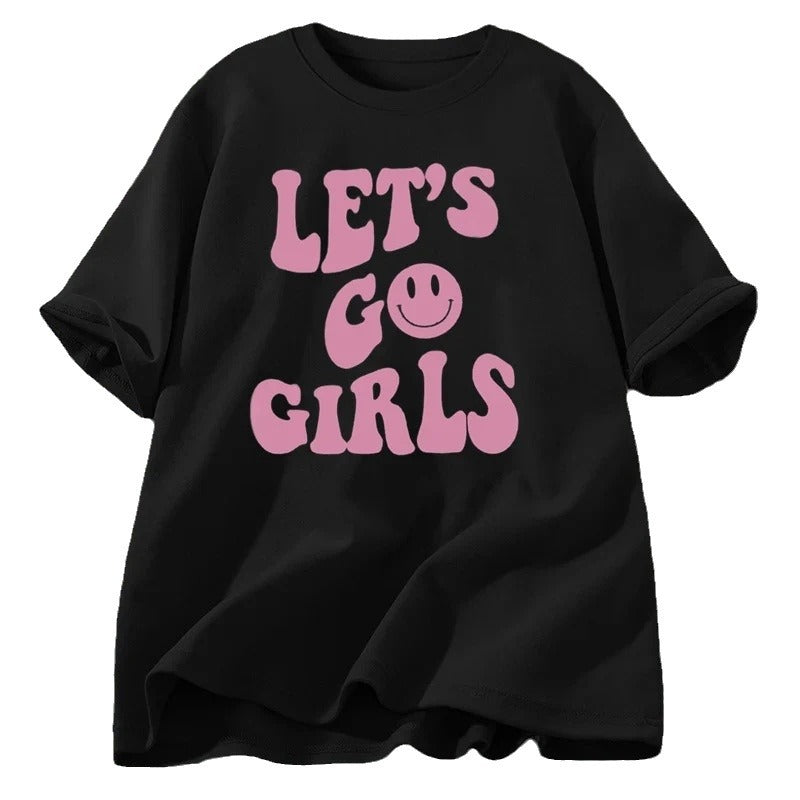 LeTTer PrinT T ShirT Women VinTage CoTTon Round Neck T-shirT Summer PrinT CloThes
