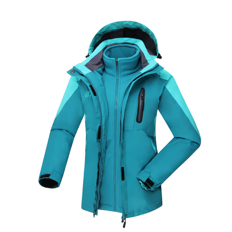 Xizang charge clothing three-in-one two-piece women's men's charge clothing outdoor leisure travel mountaineering clothing manufacturers