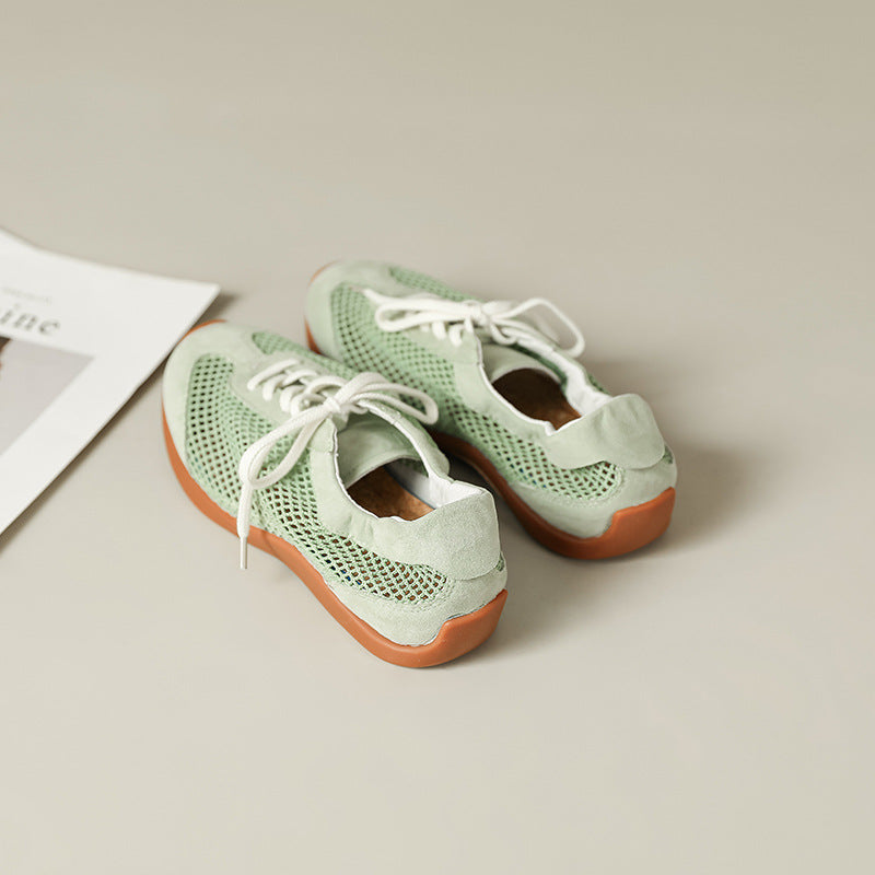 Ballet Shoes for Women, Casual Sports Style, 2026 New Model, Mesh Trainers, Women's Retro Single Shoes