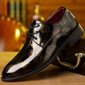 Business Men's Shoes British Style Fashion Leather Shoes New Trendy Casual Leather Shoes All-match Gright Gold Dress Leather Shoes