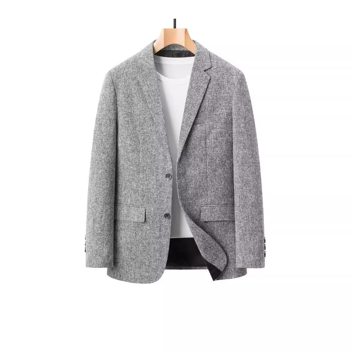 In-Stock Men's Suits for Spring and Autumn, Casual Single-Piece Men's Blazers, Wrinkle-Free Dad Coats, Export Cross-Border