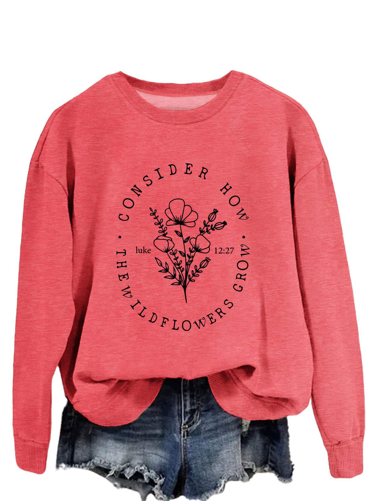 Amazon Fashion Top Consider How the Wildflowers Plaid Pullover Women's Sweatshirt New Style