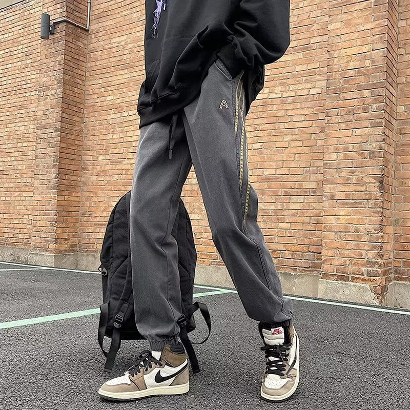 Pants for Boys Spring and Autumn New Korean Style Trendy Brand ins Loose Leg Sports Casual Pants Fashionable Ruffian Handsome Harem Pants