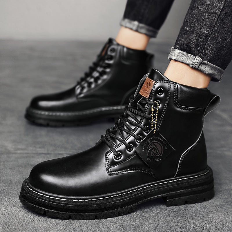 Big Yellow Boots, Big-Toe Martin Boots, 2025 Autumn and Winter High-Top Versatile Martin Boots, New Men's Work Shoes, Martin Boots