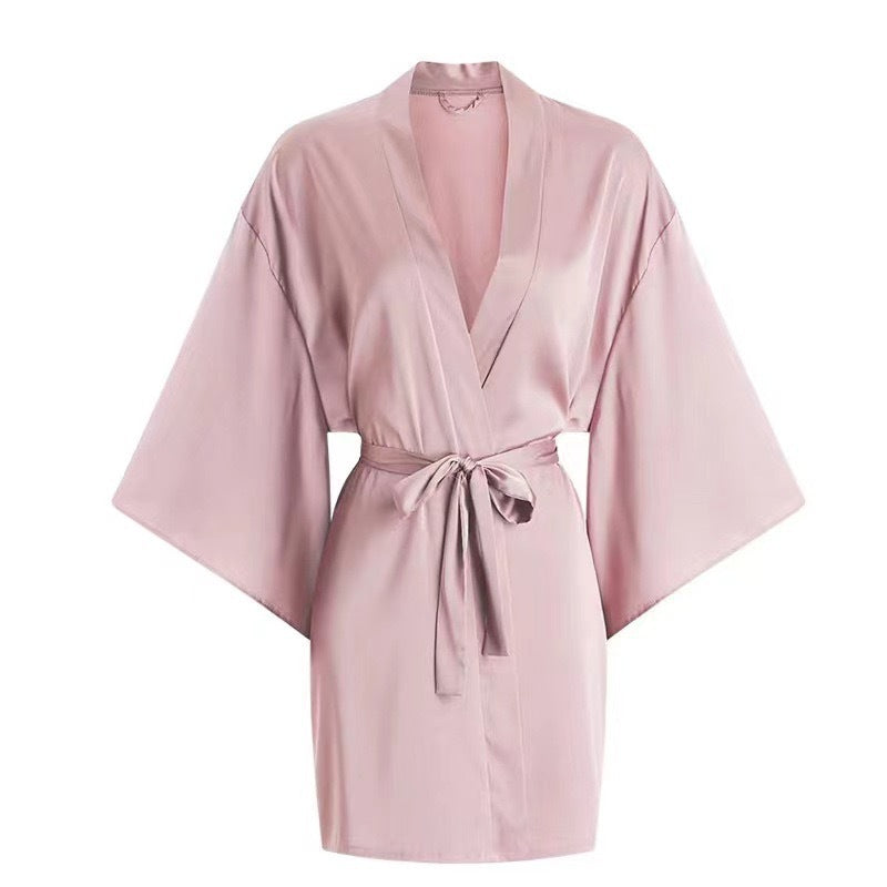 Sexy Pajamas Women's Ice Silk Sling Butterfly Lace Belt Chest Pad Pure Desire High-end Style Dating Battle Gown Nightgown Women's Summer