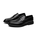 National Trendy Simple Retro Fashion Men's Slip-on Loafers 2023 Summer New Youth All-match Casual Leather Shoes