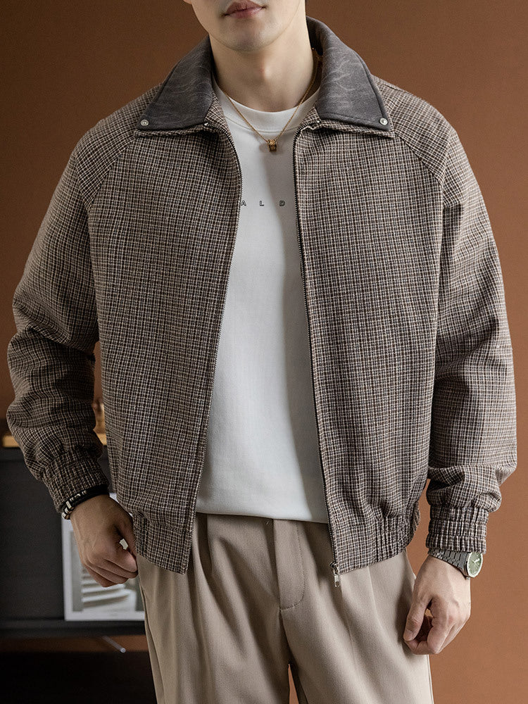 Plus-Size Men's Trendy Lapel Jacket Coat for Big Guys, Loose Outerwear for Spring and Autumn, High-End Feel