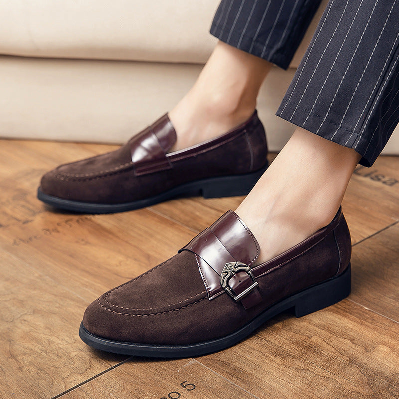 Leather Export Large Size British Loafers Men's Size 45 Autum Youth Leather Shoes Breathable Slip-On Men's Shoe Merchant