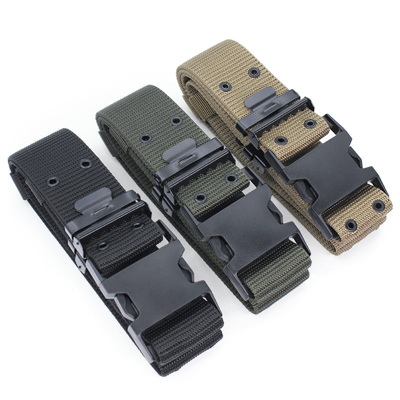 5.5cm Men's Nylon Training Belt Canvas Woven Tactical Waist Cover Multi-functional American-style s Outer Belt Men's Belt