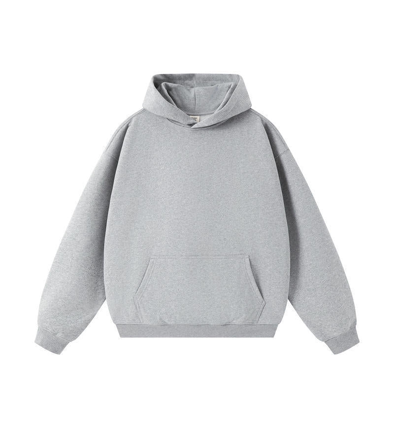 American Trendy Brand 450g Heavy Weight Terry Off-Shoulder Hooded Sweatshirt Men's Spring & Fall Hoodless Rope Loose Hoodie Wholesale