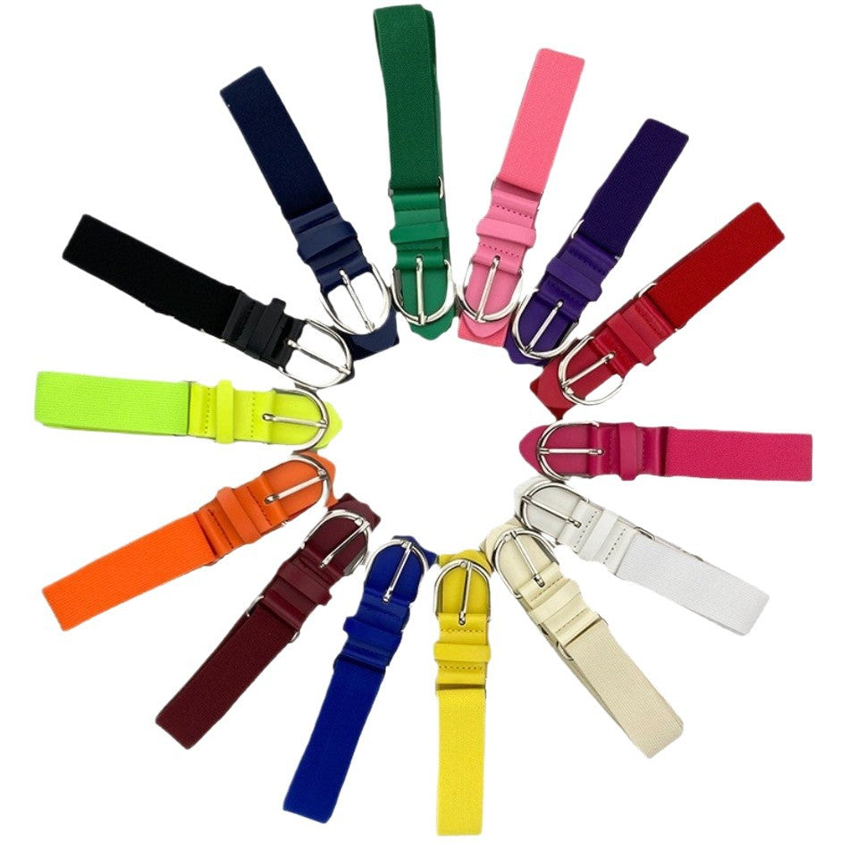 Outdoor sports elastic baseball belt elastic softball elastic belt fashion decorative alloy belt wholesale