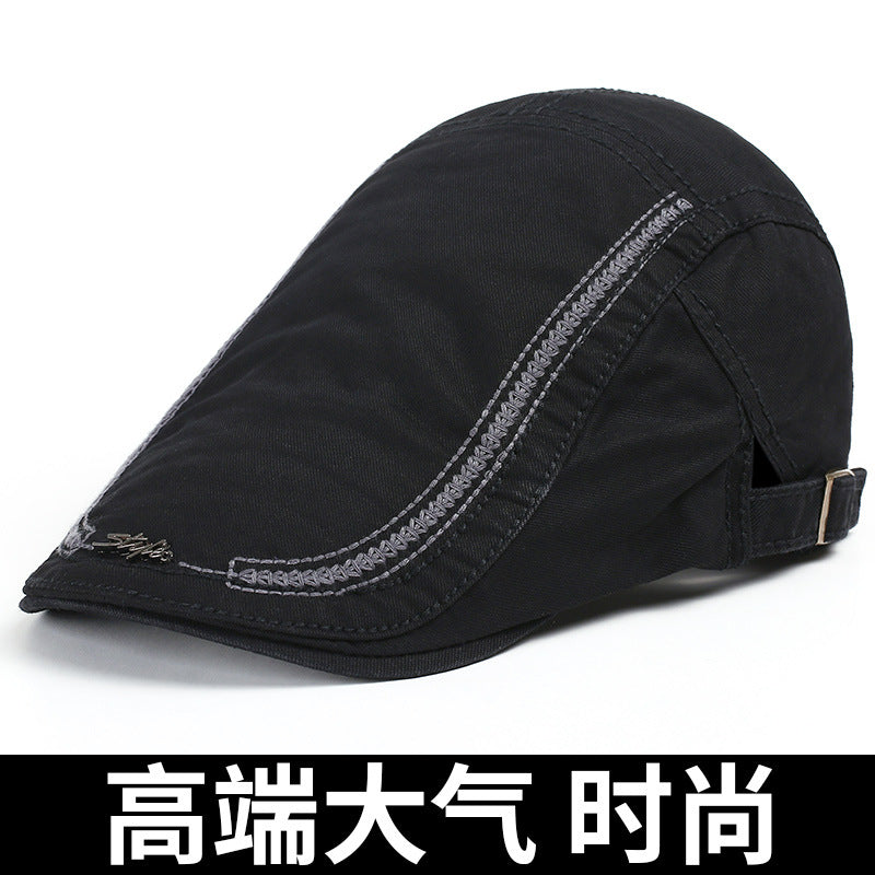 Hat Men's Spring and Summer Beret All-match Casual Sunscreen Hat Sun Hat Men's Fashionable Summer Cap Forward Hat