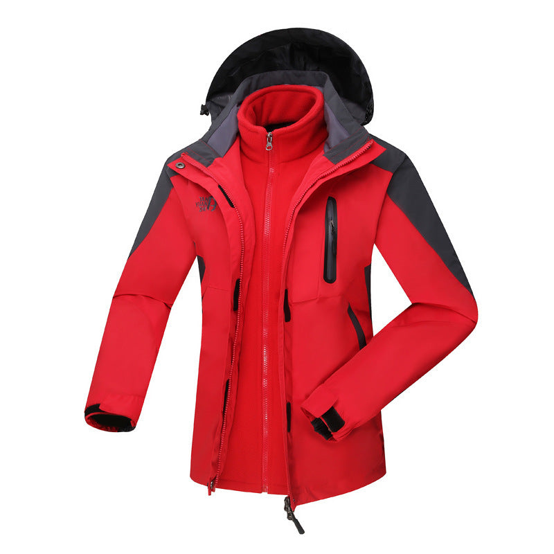 Xizang charge clothing three-in-one two-piece women's men's charge clothing outdoor leisure travel mountaineering clothing manufacturers