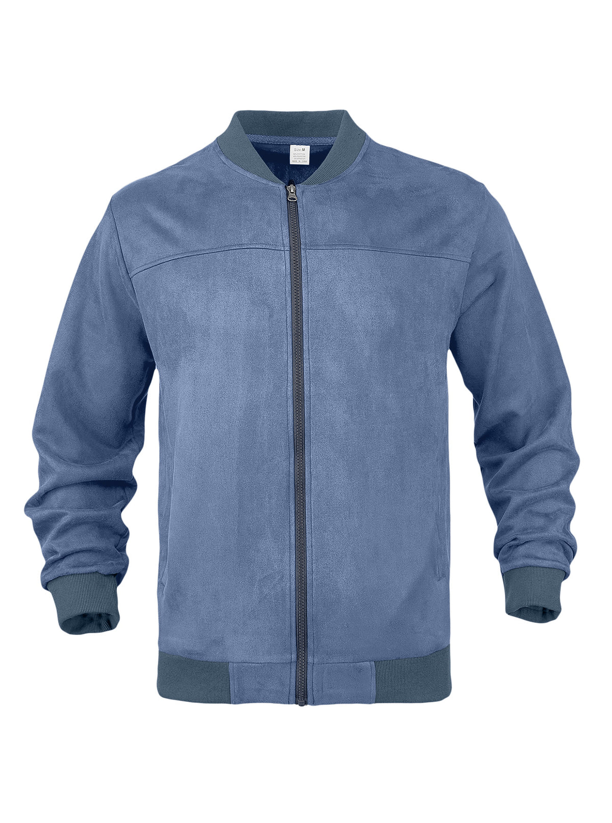Cross-Border European and American Men's / women's Suede Solid Color Casual Sports Stand Collar Zipper Jacket Plus Size Long Sleeve Cardigan