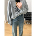 Spring and Autumn New Design Loose Straight-Leg Jeans for Women, Retro High-Waisted, Slimming, Drapey, Versatile Narrow-Cut Long Pants Trendy