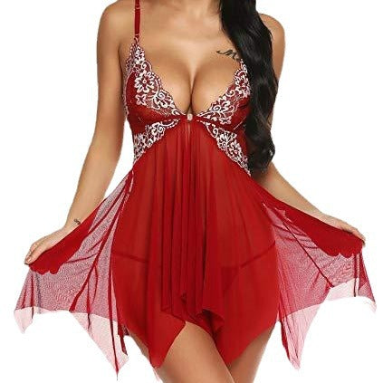 Foreign trade supply new European and American explosions lace mesh sexy pajamas sexy underwear suspenders skirt factory direct sales