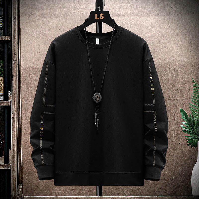 Men's Sweatshirt 2025 Spring and Autumn New Round Neck Jacket Men's Long-Sleeved Trendy Men's Clothing Versatile Casual Top for Boys