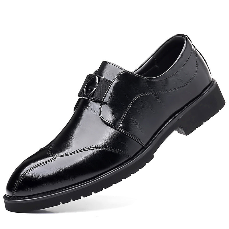 Business Formal Men's Leather Shoes Casual Spring and Autumn Men's Shoes Breathable British Pointed Toe Wedding Shoes
