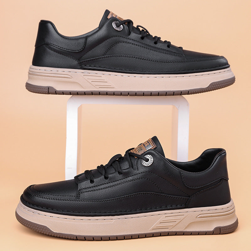 High-grade Sneakers Men's Shoes  Spring Genuine Leather New All-match Breathable Casual Leather Shoes Men's Casual Shoes Sneakers